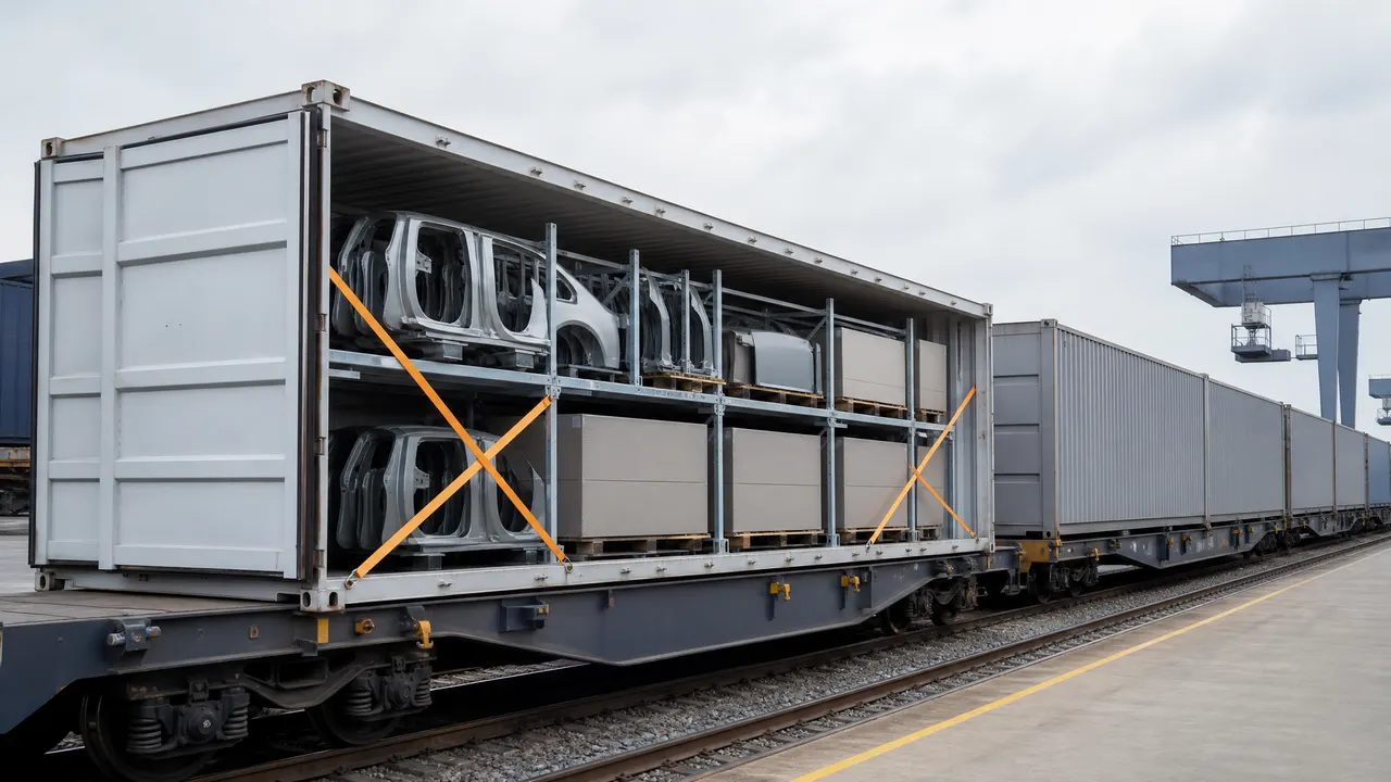 Auto Parts by Rail from China to Russia. Representative China-Russia rail movement of auto parts in about 18-22 days.